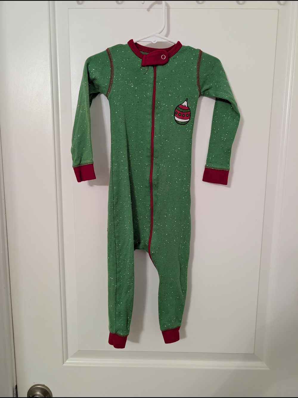 Lazy One Green Christmas Themed One Piece‎ Pajama 18m